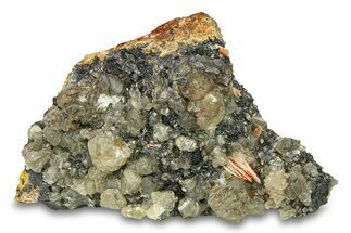 Cerussite Crystals on Bladed Barite and Galena - Morocco #291107