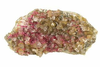 Roselite Crystals on Columnar Calcite - Morocco #291138