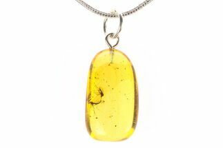 Polished Baltic Amber Pendant (Necklace) - Contains Two Flies! #288864