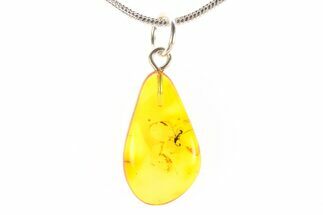Polished Baltic Amber Pendant (Necklace) - Contains Fly! #288868