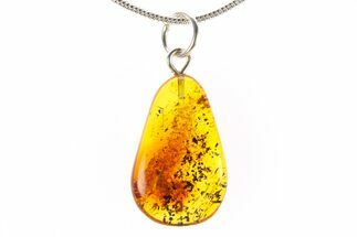 Polished Baltic Amber Pendant (Necklace) - Contains Fly! #288880