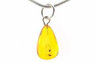 Polished Baltic Amber Pendant (Necklace) - Contains Two Flies! #288885