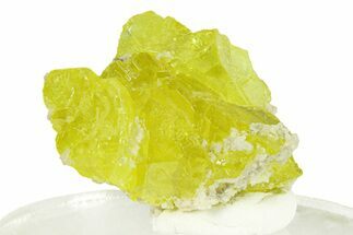 Lemon-Yellow Sulfur Crystal Cluster - Italy #293257