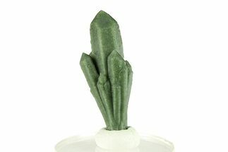 Green Hedenbergite Included Quartz Crystals - Mongolia #294215