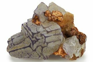 Purple Edge Fluorite with Barite - Qinglong Mine, China #295078