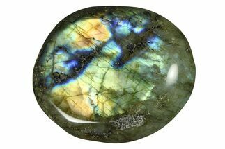 Flashy, Polished Labradorite Palm Stone - Madagascar #290535
