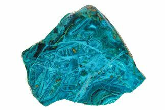 Polished Banded Chrysocolla Slice - Bagdad Mine, Arizona #298422