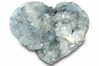 Crystal Filled Celestine (Celestite) Heart - Madagascar #300101