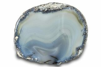 Las Choyas Geode Half with Blue Banded Agate - Mexico #300157