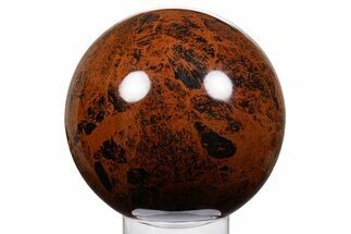 Huge, Polished Mahogany Obsidian Sphere - Mexico #301367