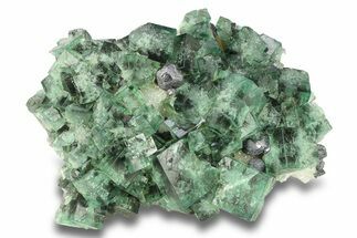 Fluorescent Green Fluorite on Quartz - Diana Maria Mine, England #301729