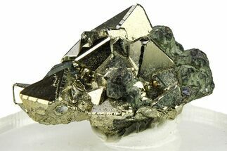 Octahedral Pyrite Crystal Cluster - Peru #301934