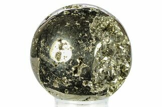 Polished Pyrite Sphere - Peru #302282