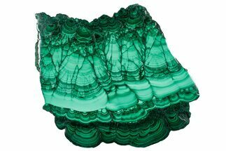 Flowery Polished Malachite Slab - DR Congo #302472