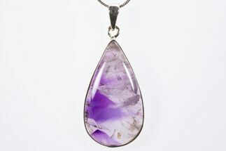 Trapiche Amethyst Pendant (Necklace) - Sterling Silver #303143