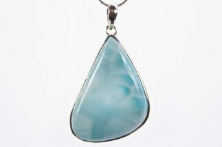 Stunning, Larimar Pendant (Necklace) - Sterling Silver #303213