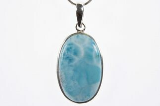 Stunning, Larimar Pendant (Necklace) - Sterling Silver #303224