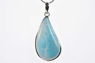 Stunning, Larimar Pendant (Necklace) - Sterling Silver #303225