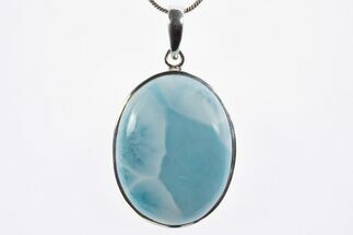 Stunning, Larimar Pendant (Necklace) - Sterling Silver #303226