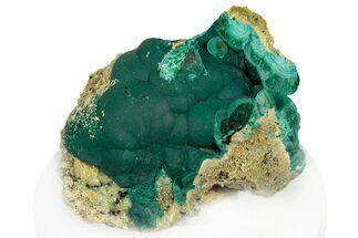 Botryoidal Green Malachite on Sparkling Smithsonite - Congo #303856