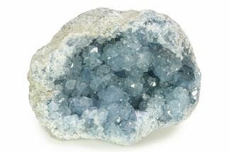 Crystal Filled Celestine (Celestite) Geode Section - Madagascar #304634