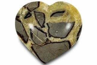 Polished Heart-Shaped Septarian Dish - Madagascar #304712