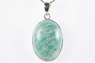 Chatoyant Amazonite Pendant (Necklace) - Sterling Silver #305007