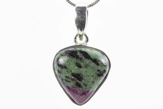 Ruby Zoisite Pendant (Necklace) - Sterling Silver #305045