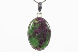 Ruby Zoisite Pendant (Necklace) - Sterling Silver #305046