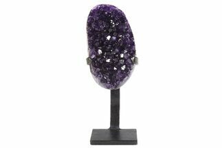 Amethyst Geode With Metal Stand - Uruguay #306946