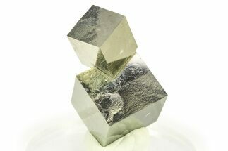 Shiny, Natural Pyrite Cube Cluster - Navajun, Spain #307086