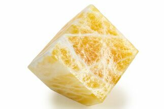 Polished Orange Honeycomb Calcite Cube - Utah #307757