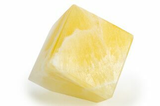 Polished Orange Honeycomb Calcite Cube - Utah #307775