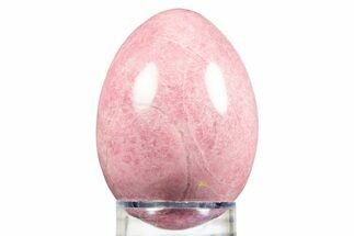 Polished Pink Rhodonite Egg - Yukon, Canada #308860