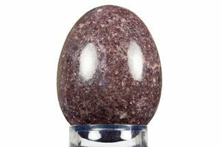 Polished Purple-Red Lepidolite Egg - South Africa #308872