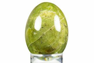 Polished Green Epidote Egg - Mexico #309093