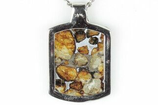 Sericho Pallasite Dog Tag Meteorite Pendant - Kenya #309297