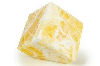 Polished Orange Honeycomb Calcite Cube - Utah #307828