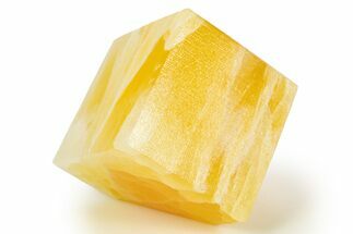 Polished Orange Honeycomb Calcite Cube - Utah #307869