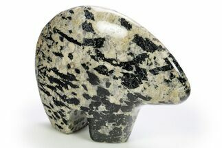 Carved Riebeckite Granite Bear - Alaska #311512