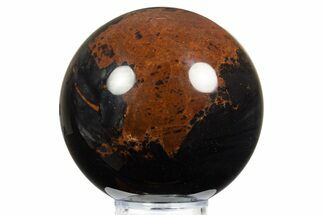 Polished Mahogany Obsidian Sphere - Mexico #311725