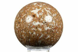 Polished Red Flower Marble Sphere - India #311731