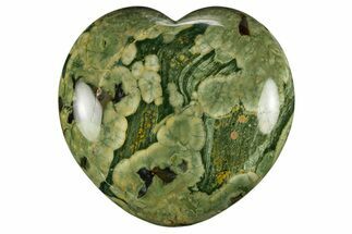 Polished Rainforest Jasper (Rhyolite) Heart - Australia #311952