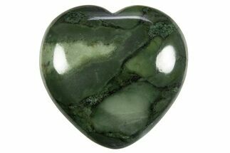 Polished Brecciated Green Dolomite Hearts - California #312553