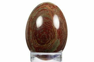 Polished Red and Green Snakeskin Jasper Egg - Western Australia #312700