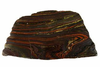 Polished Tiger Iron Stromatolite Slab - Billion Years #314309