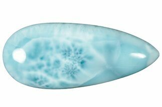 Polished Larimar Cabochon - Dominican Republic #315236