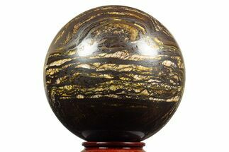 Polished Tiger Iron Stromatolite Sphere - Billion Years #316249