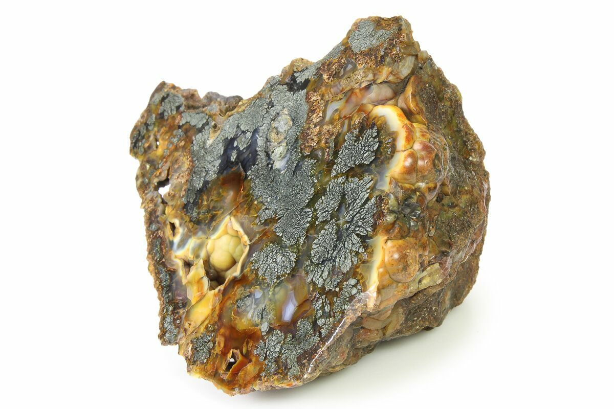 4.5" Colorful Polished Marcasite Agate Section - Indonesia (#316105 ...