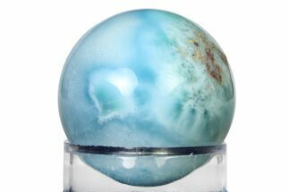 Polished Larimar Sphere - Dominican Republic #315100